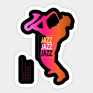 Modern JAZZ MUSIC Festival Lover Musician Saxophone player t-shirt futuristic design Sticker